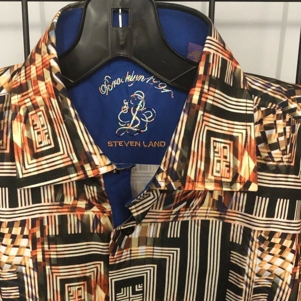 Steven land button down shirt multi color - Picture 2 of 3